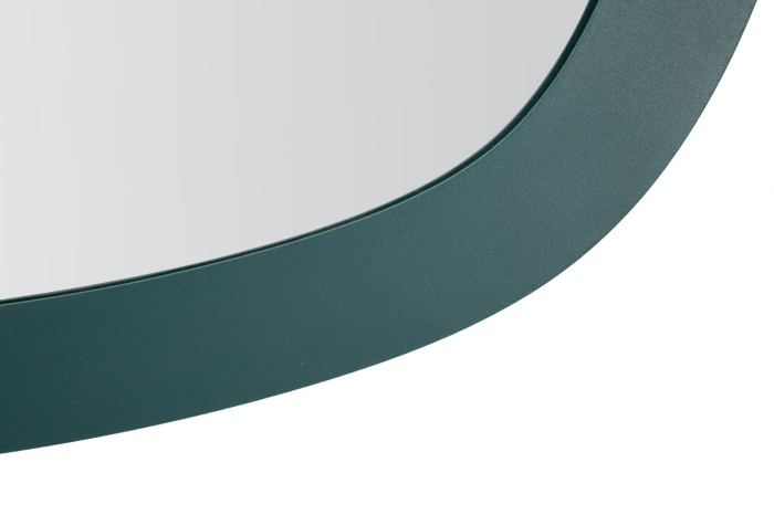 Oglinda de perete cu forma organica si rama albastru verzui din MDF si metal 71x48 cm [2]