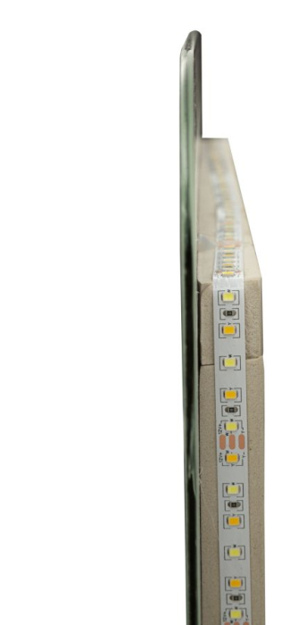 Oglinda de perete cu LED dreptunghiulara cu design minimalist si finisaj argintiu 60x80 cm [2]