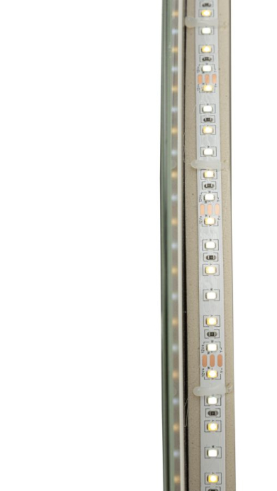 Oglinda de perete cu LED ovala cu design minimalist si finisaj argintiu 60x80 cm [4]