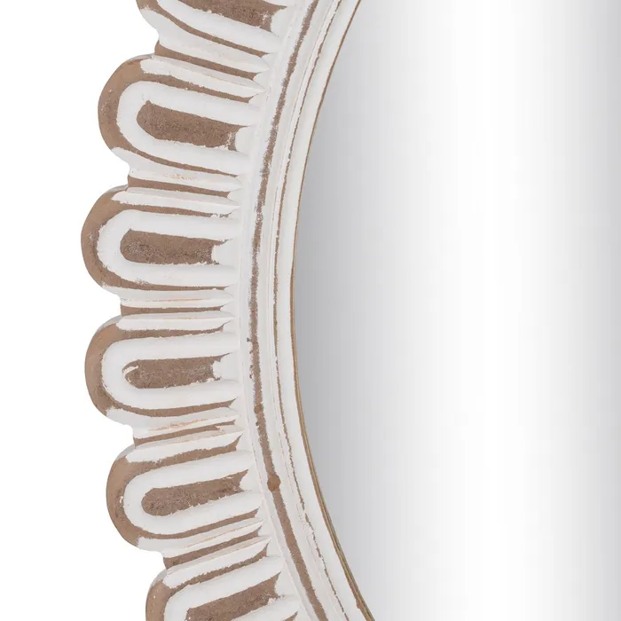 Oglinda rotunda lemn alb uzat eleganta|Oglinzi moderne si chic [3]