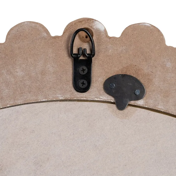 Oglinda rotunda lemn alb uzat eleganta|Oglinzi moderne si chic [6]