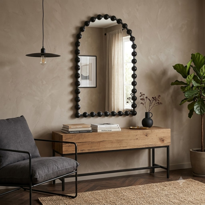 Oglinda perete Bublles, metal negru - CREATIVDECO.RO [2]