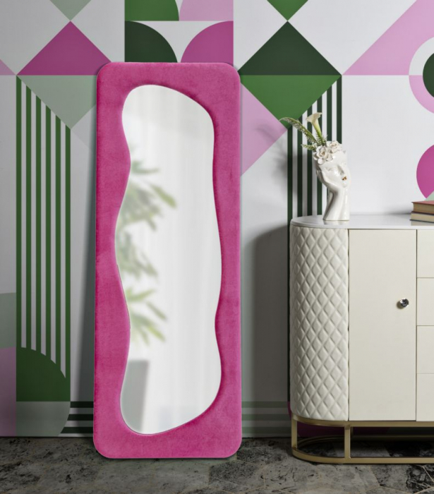 Oglinda rama fucsia ondulata CreativDeco [6]
