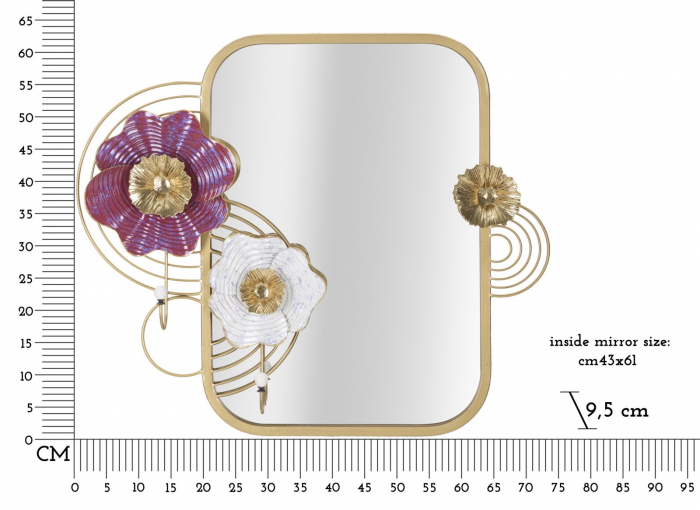 Oglinda multifunctionala cu flori 3D - Design sofisticat | CreativDeco [6]
