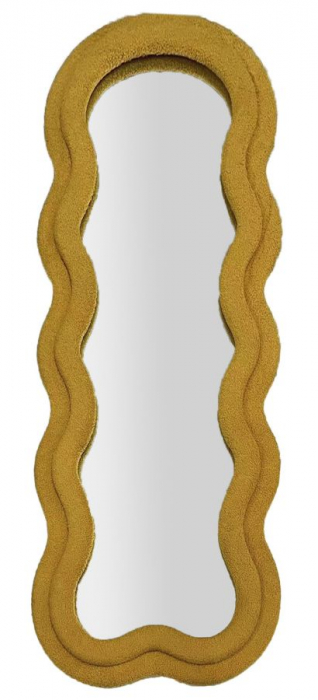 Oglinda rama boucle galben mustar CreativDeco [1]