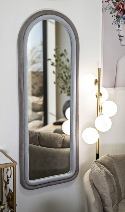 Oglinda Lux Rama Catifea Gri Interioare Elegante CreativDeco [2]
