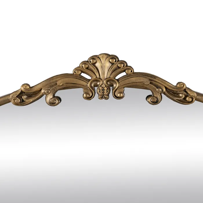 oglinda metalica aurie antichizata cu raft practic | CreativDeco [3]