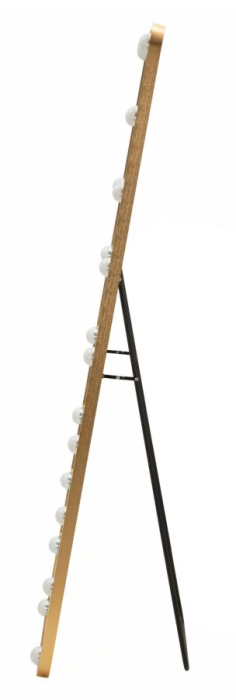 Oglinda de podea cu LED dreptunghiulara din aluminiu auriu 45x160 cm [3]