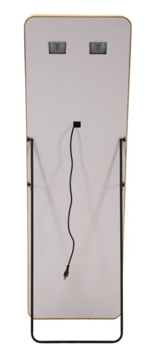 Oglinda de podea cu LED dreptunghiulara din aluminiu auriu 45x160 cm [6]