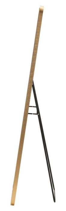 Oglinda de podea cu LED dreptunghiulara din aluminiu auriu 38x160 cm [5]