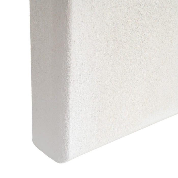 Oglindă decorativă albă din MDF cu formă arcuită și ramă minimalistă [7]