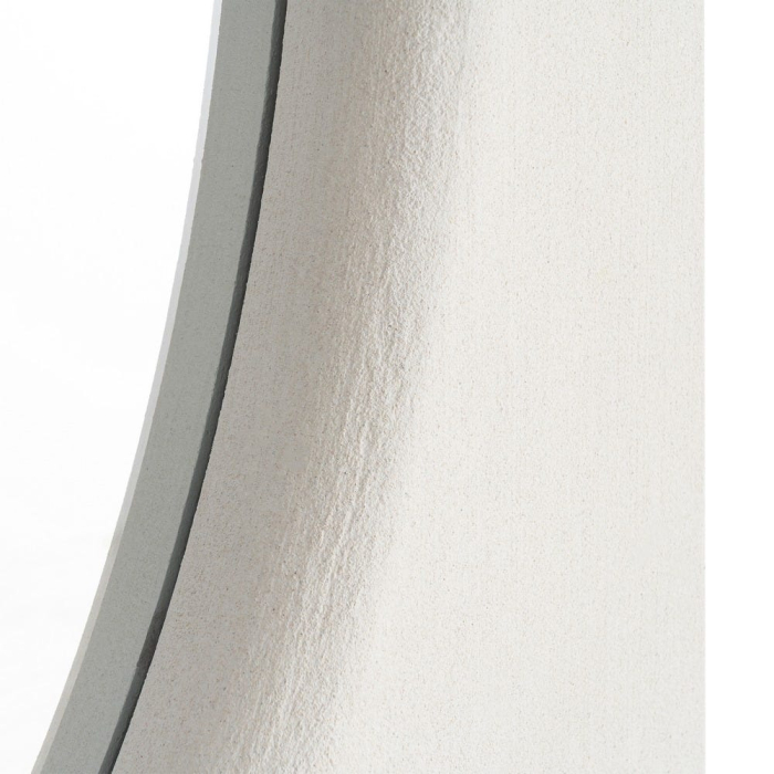 Oglindă decorativă albă din MDF cu formă arcuită și ramă minimalistă [5]