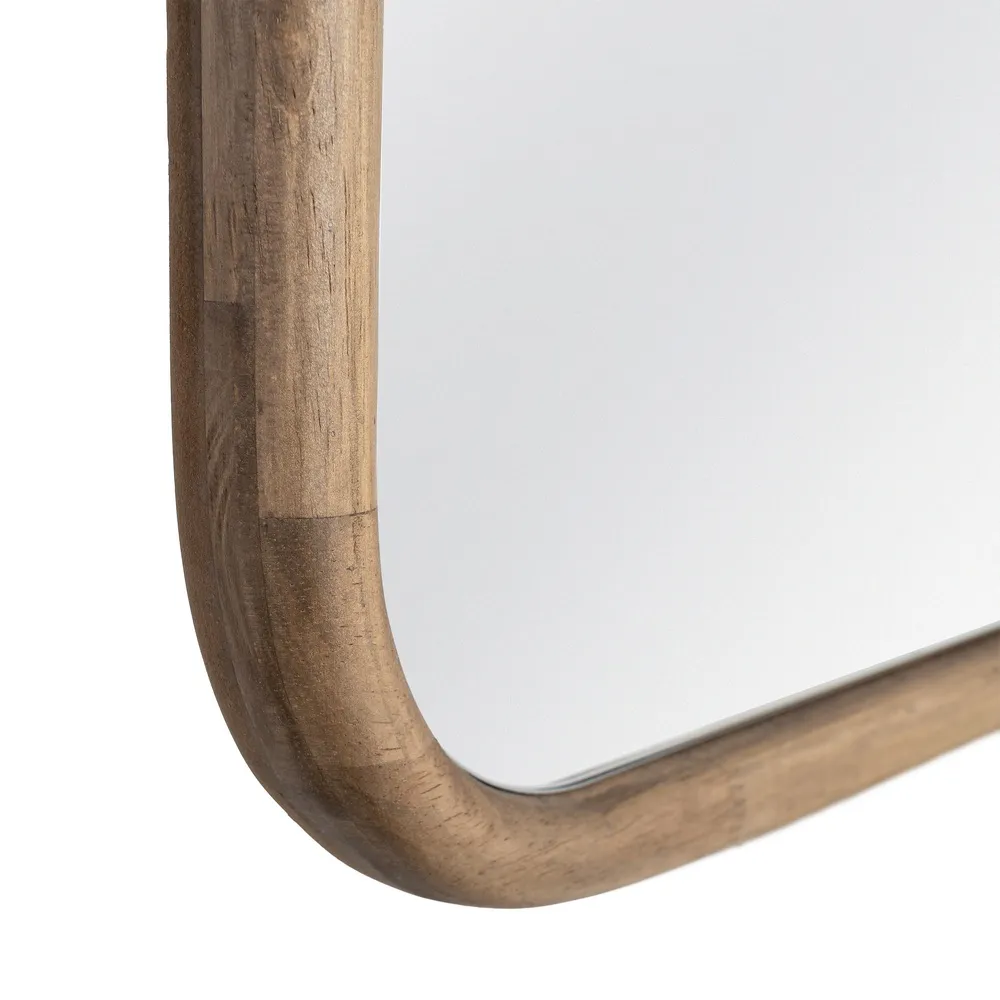 Oglindă decorativă arcuită cu ramă din lemn natural [6]