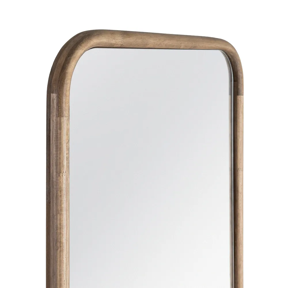 Oglindă decorativă arcuită cu ramă din lemn natural [4]