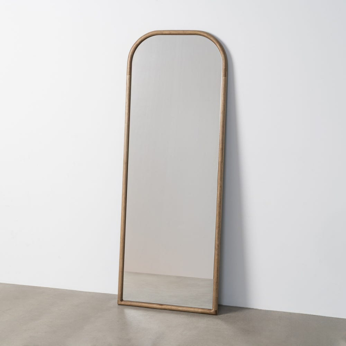 Oglindă decorativă arcuită cu ramă subțire din metal [12]
