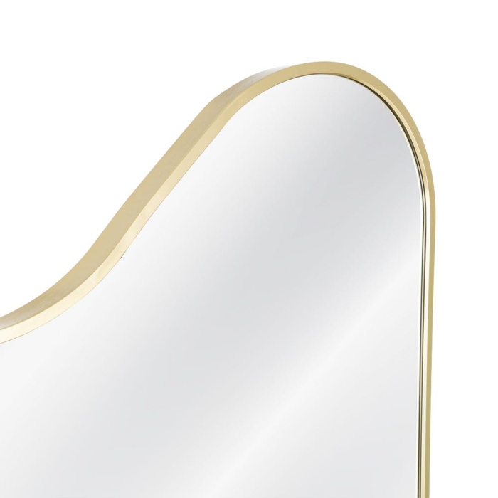 Oglindă decorativă cu formă organică și ramă aurie [8]