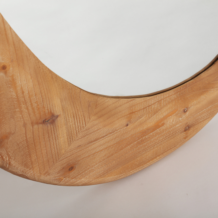 Oglindă decorativă cu formă organică și ramă din lemn de brad Giotto [2]