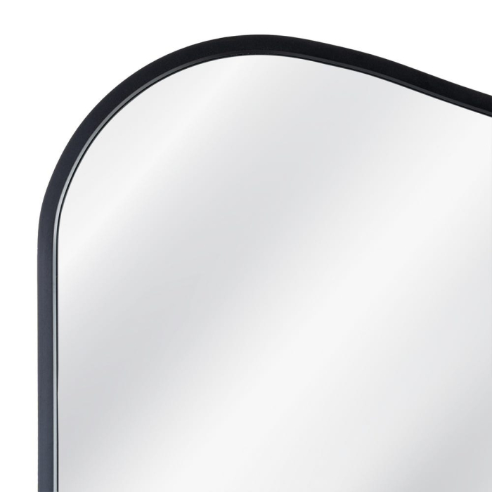 Oglindă decorativă cu formă organică și ramă din aluminiu negru [4]