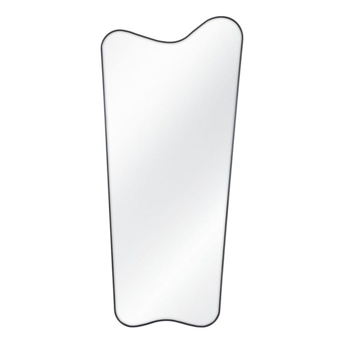 Oglindă decorativă cu formă organică și ramă din aluminiu negru [2]