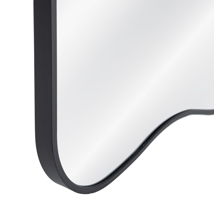 Oglindă decorativă cu formă organică și ramă din aluminiu negru [9]