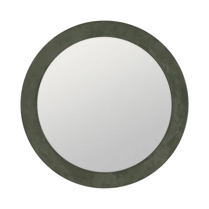Oglinda decorativa cu rama textila verde pentru dormitoare - CreativDeco [1]