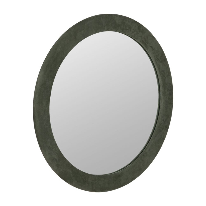 Oglinda decorativa cu rama textila verde pentru dormitoare - CreativDeco [2]