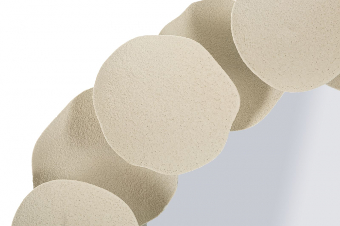 oglinda glam rotundă bej organică Dune [3]