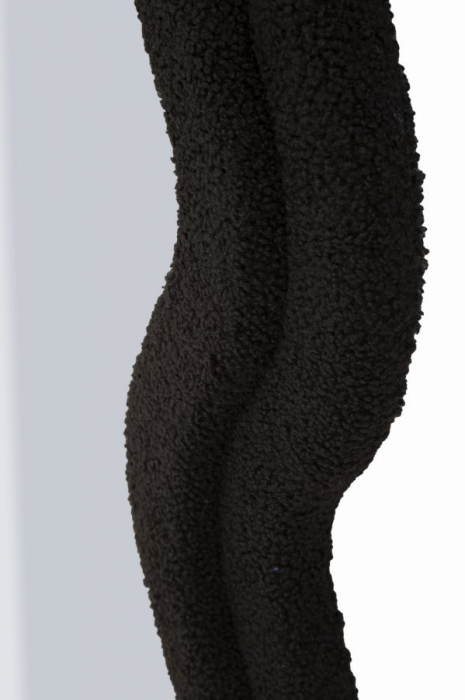 oglinda glam boucle neagră cu ramă curbată Teddy [5]