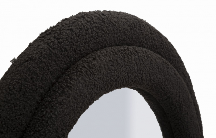 oglinda glam boucle neagră cu ramă curbată Teddy [4]