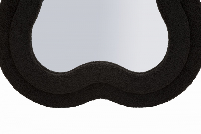 oglinda glam boucle neagră cu ramă curbată Teddy [6]