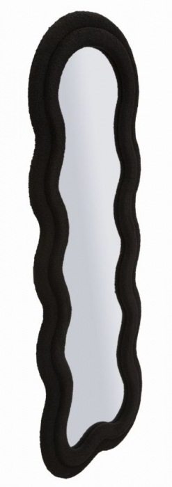 oglinda glam boucle neagră cu ramă curbată Teddy [3]