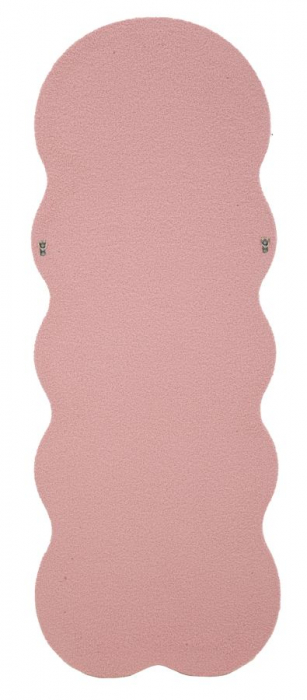 oglinda glam boucle roz pastel cu ramă curbată Teddy [7]