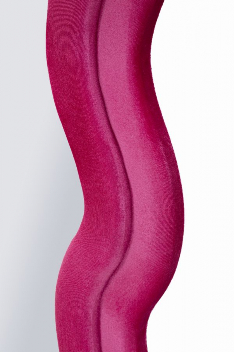 oglinda glam catifea roz fucsia cu ramă curbată verticală 60x160 [4]