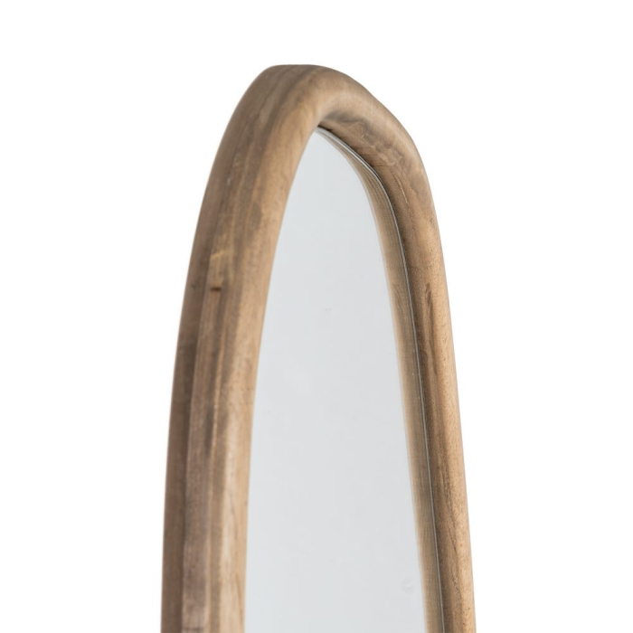 Oglindă decorativă cu ramă din lemn și formă organică pentru perete [3]