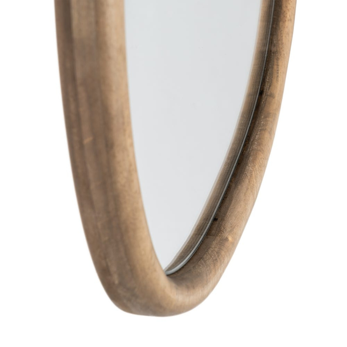 Oglindă decorativă cu ramă din lemn și formă organică pentru perete [5]