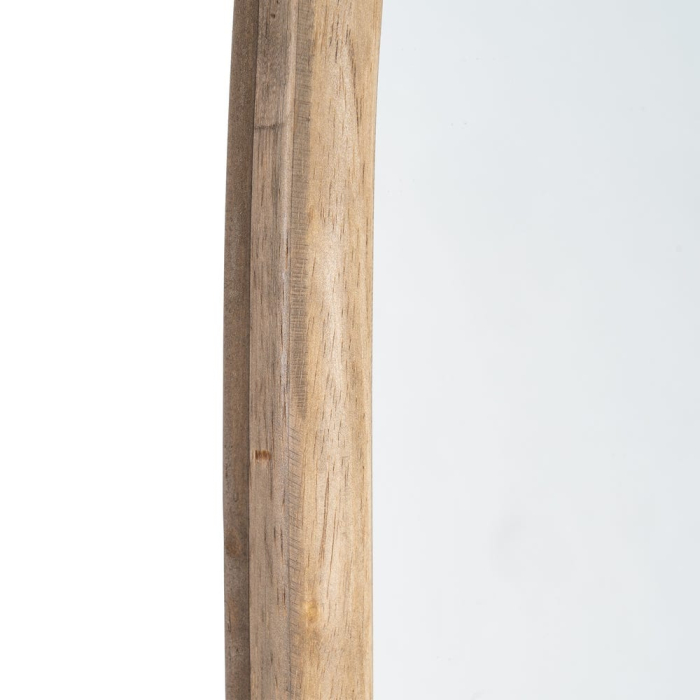 Oglindă decorativă cu ramă din lemn și formă organică pentru perete [4]