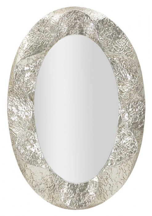 oglinda glam ovală metal argintiu Argelux Ovale [1]