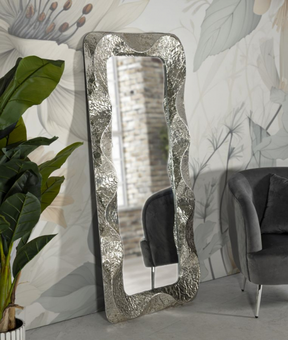 oglinda glam dreptunghiulară metal argintiu Argelux Rettangolare [2]