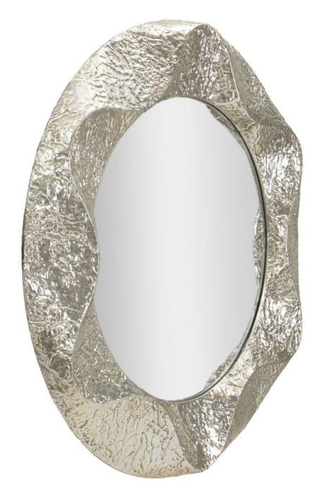 oglinda glam rotundă metal argintiu Argelux Rotondo [2]