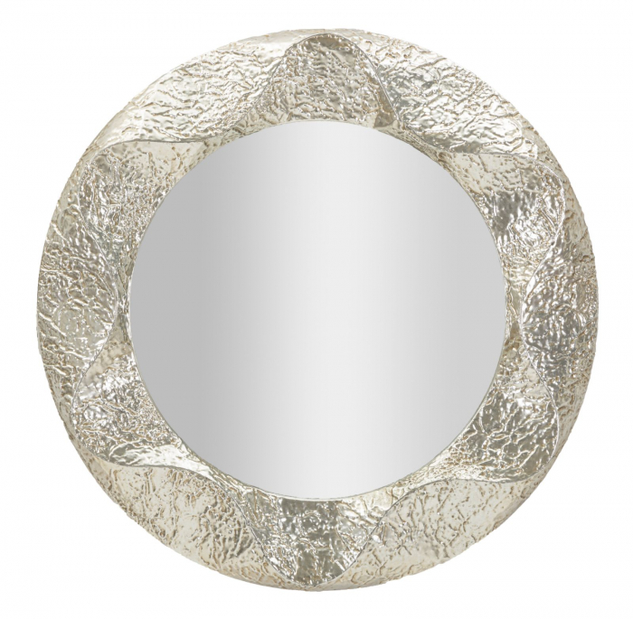 oglinda glam rotundă metal argintiu Argelux Rotondo [1]
