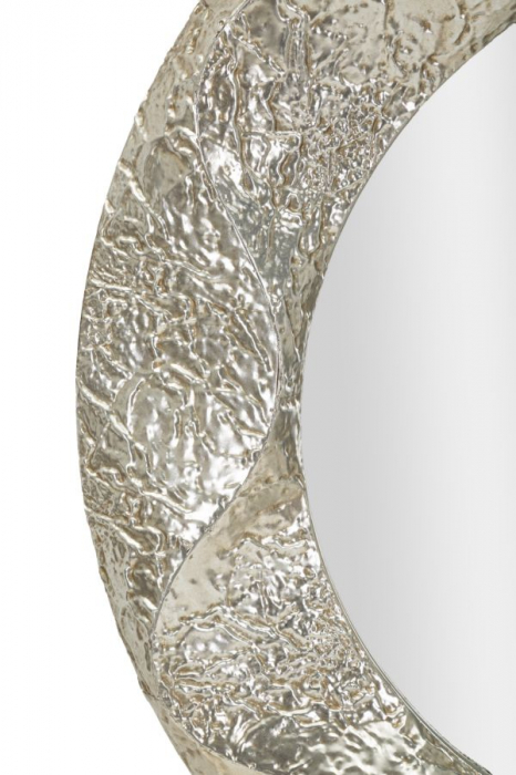oglinda glam rotundă metal argintiu Argelux Rotondo [4]
