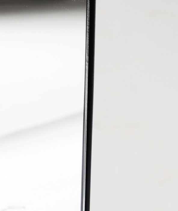 Oglindă decorativă cu ramă neagră din fier – oglindă industrială cu arc superior [2]