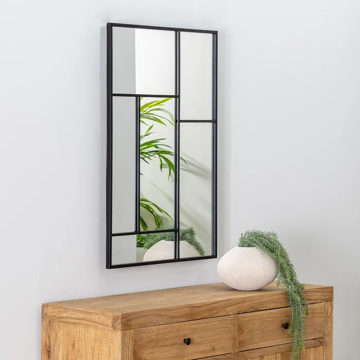 oglinda moderna cu rame negre din metal | CreativDeco [8]