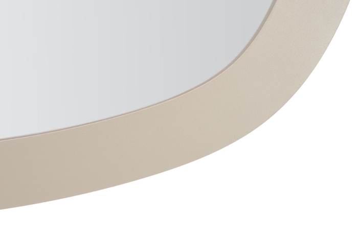 Oglindă decorativă de perete cu formă organică asimetrică și ramă gri design modern [2]