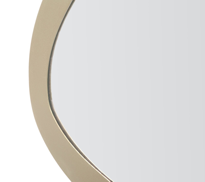 Oglindă decorativă de perete cu formă organică asimetrică și ramă gri design modern [3]