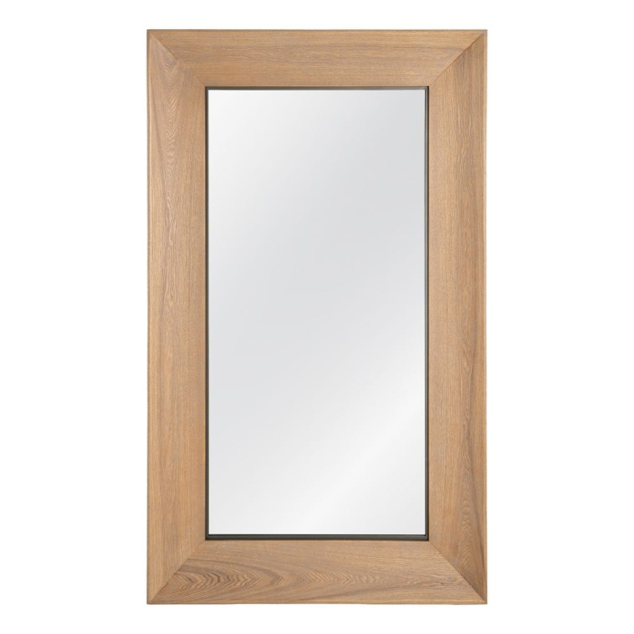 Oglinda decorativa dreptunghiulara cu rama naturala din MDF [2]