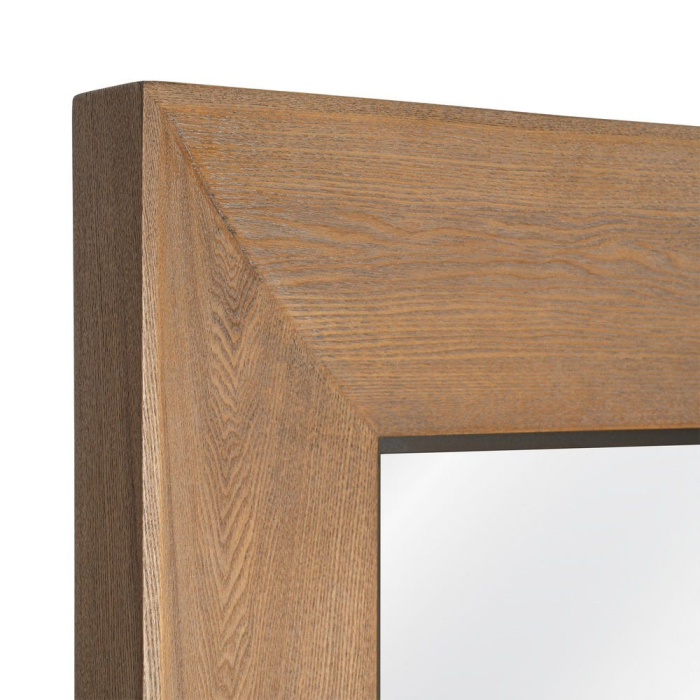 Oglinda decorativa dreptunghiulara cu rama naturala din MDF [5]