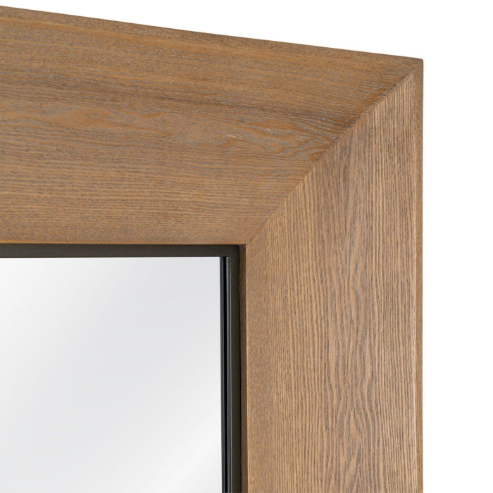 Oglinda decorativa dreptunghiulara cu rama naturala din MDF [6]