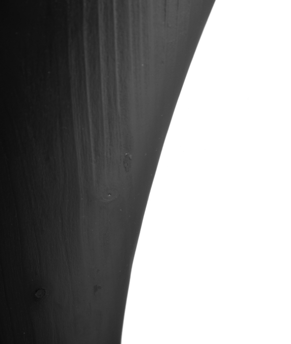 Oglindă decorativă GUDOW cu ramă organică din lemn de brad negru și MDF – oglindă verticală sculpturală [2]