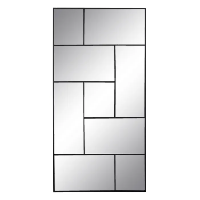 oglinda metalica neagra cu design geometric | CreativDeco [2]